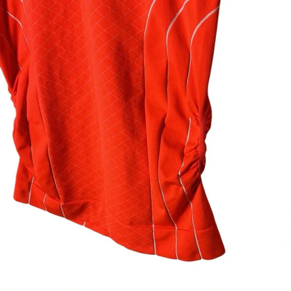 Athleta T shirt,  women Large . Coral,shirred sides , fitted , activewear, gym - Picture 11 of 14